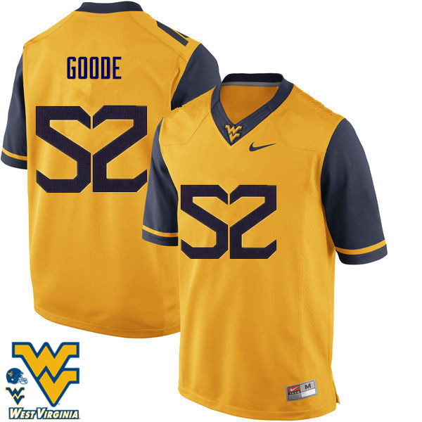 NCAA Men's Najee Goode West Virginia Mountaineers Gold #52 Nike Stitched Football College Authentic Jersey BY23C84GR